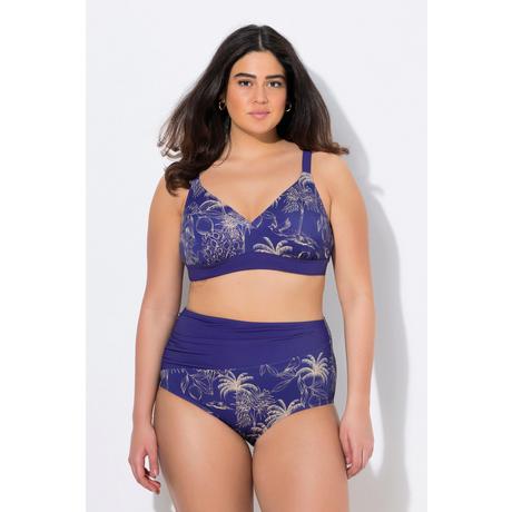 Ulla Popken Bikini motif palmiers sans bonnets souples bretelles réglables  