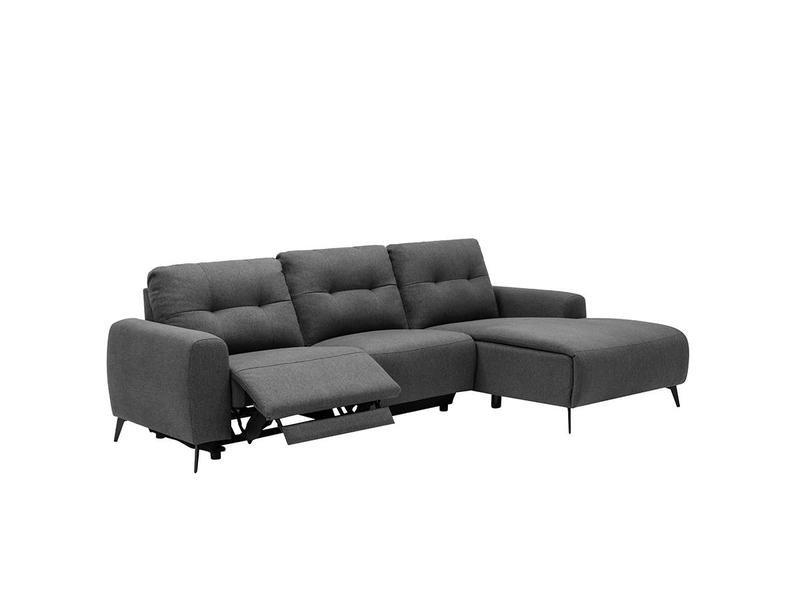 Vente-unique Relaxsofa Ecksofa Stoff Ecke Rechts NERUDA  