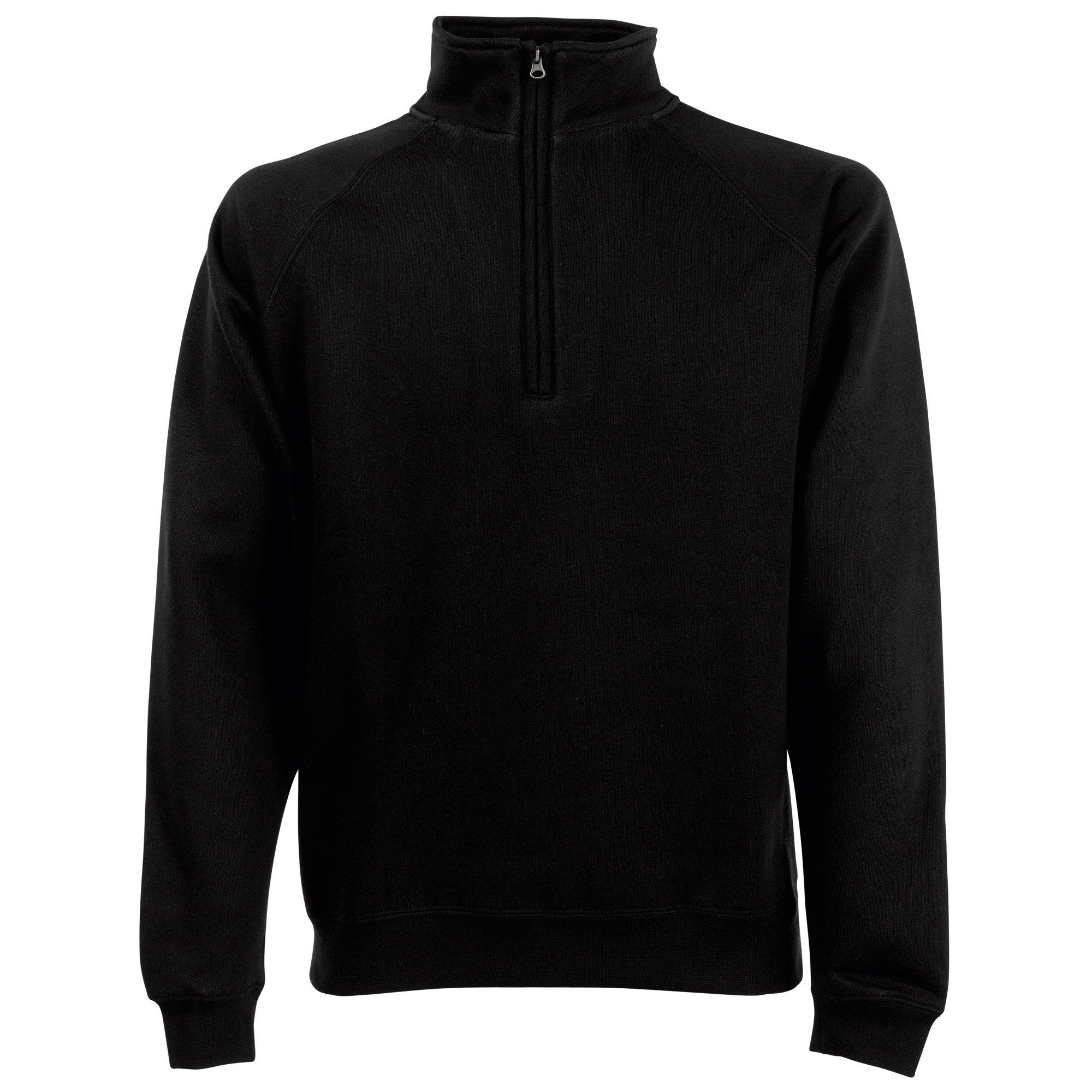 Image of Premium Zip Pullover Herren Schwarz XXL