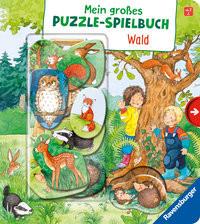 Mein großes Puzzle-Spielbuch: Wald Rulff, Mila; Voigt, Silke (Illustrationen) Gebundene Ausgabe 