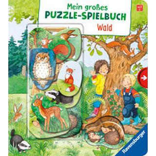 Mein großes Puzzle-Spielbuch: Wald Rulff, Mila; Voigt, Silke (Illustrationen) Gebundene Ausgabe 