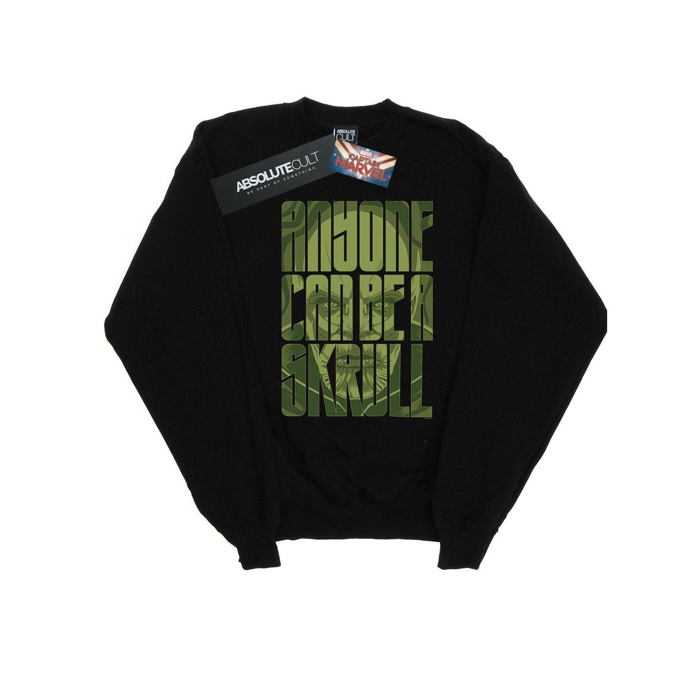 Image of Captain Anyone Can Be A Skrull Sweatshirt Unisex Schwarz 152-158
