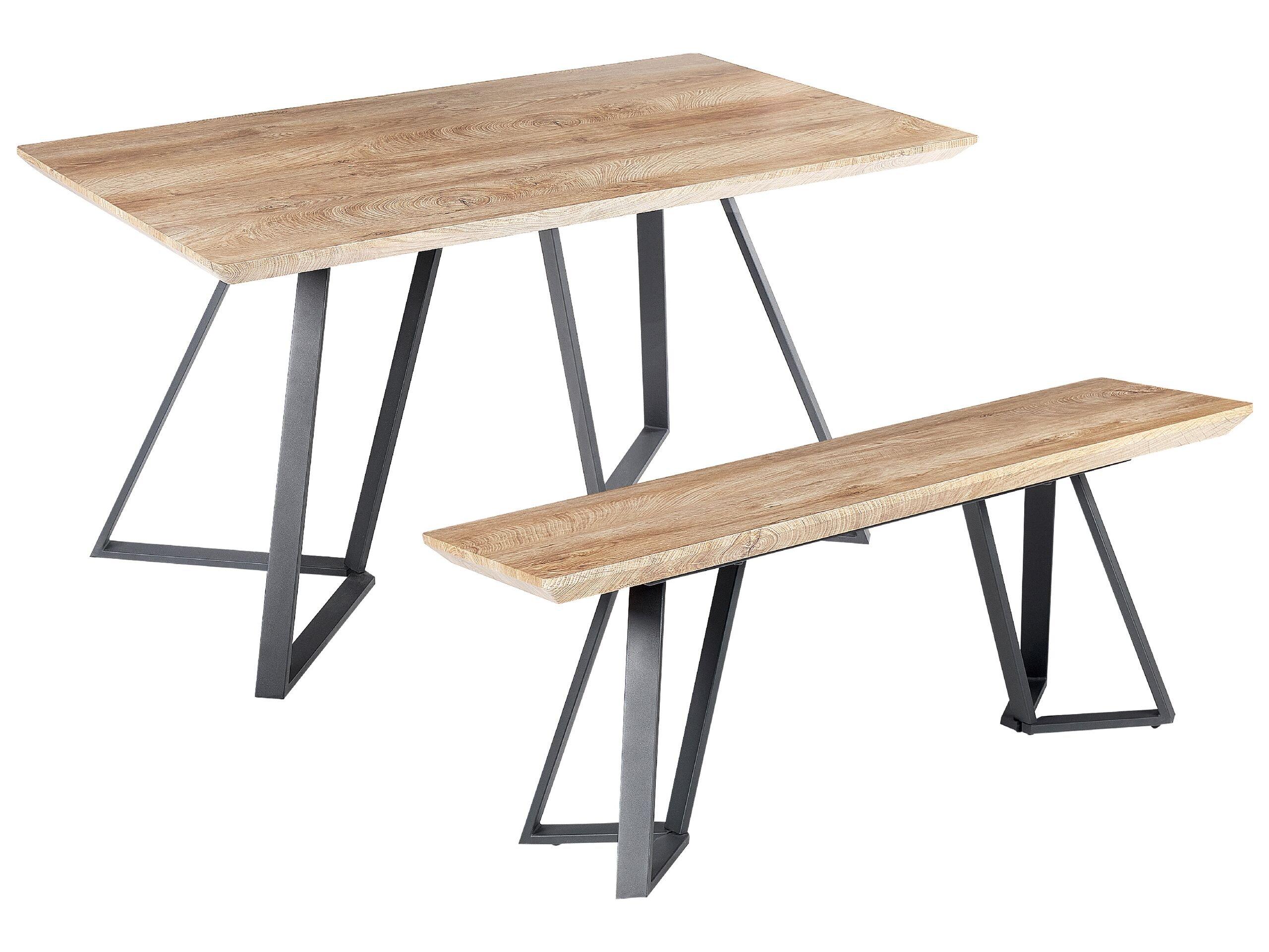 Image of Esszimmer Set aus MDF-Platte Industriell UPTON Esszimmer Set aus MDF-Platte Industriell UPTON