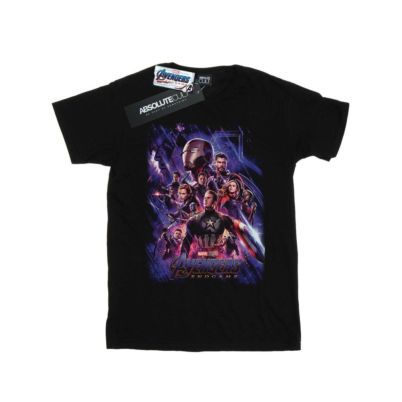 Image of Avengers Endgame Movie Poster Tshirt Mädchen Schwarz 152-158