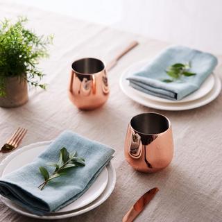 Oak & steel Edelstahl Trinkbecher Rosegold 4er Set  