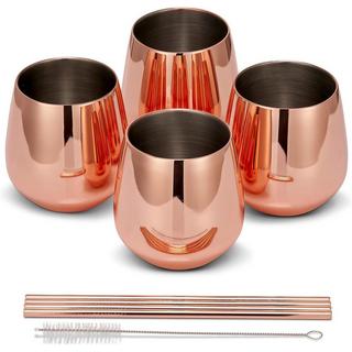 Oak & steel Edelstahl Trinkbecher Rosegold 4er Set  