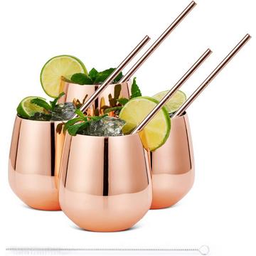 Edelstahl Trinkbecher Rosegold 4er Set