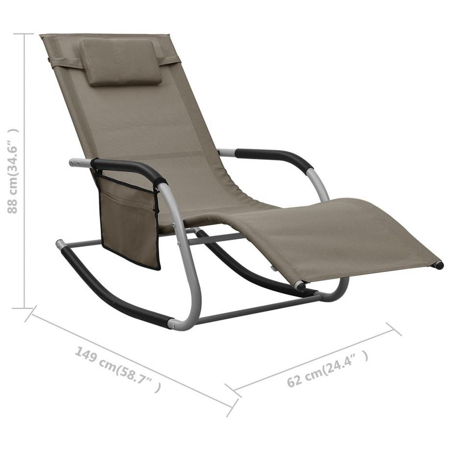 VidaXL Chaise longue tissu  