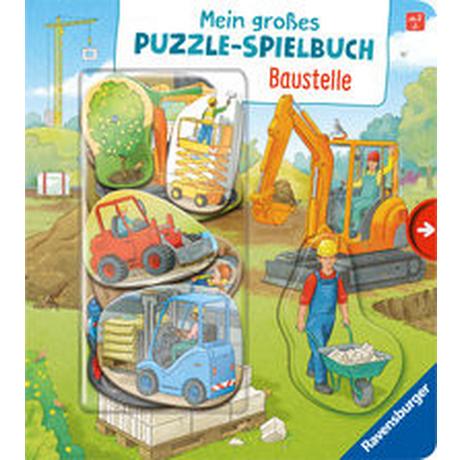 Mein großes Puzzle-Spielbuch: Baustelle Jakobs, Emilie; Richter, Stefan (Illustrationen) Gebundene Ausgabe 