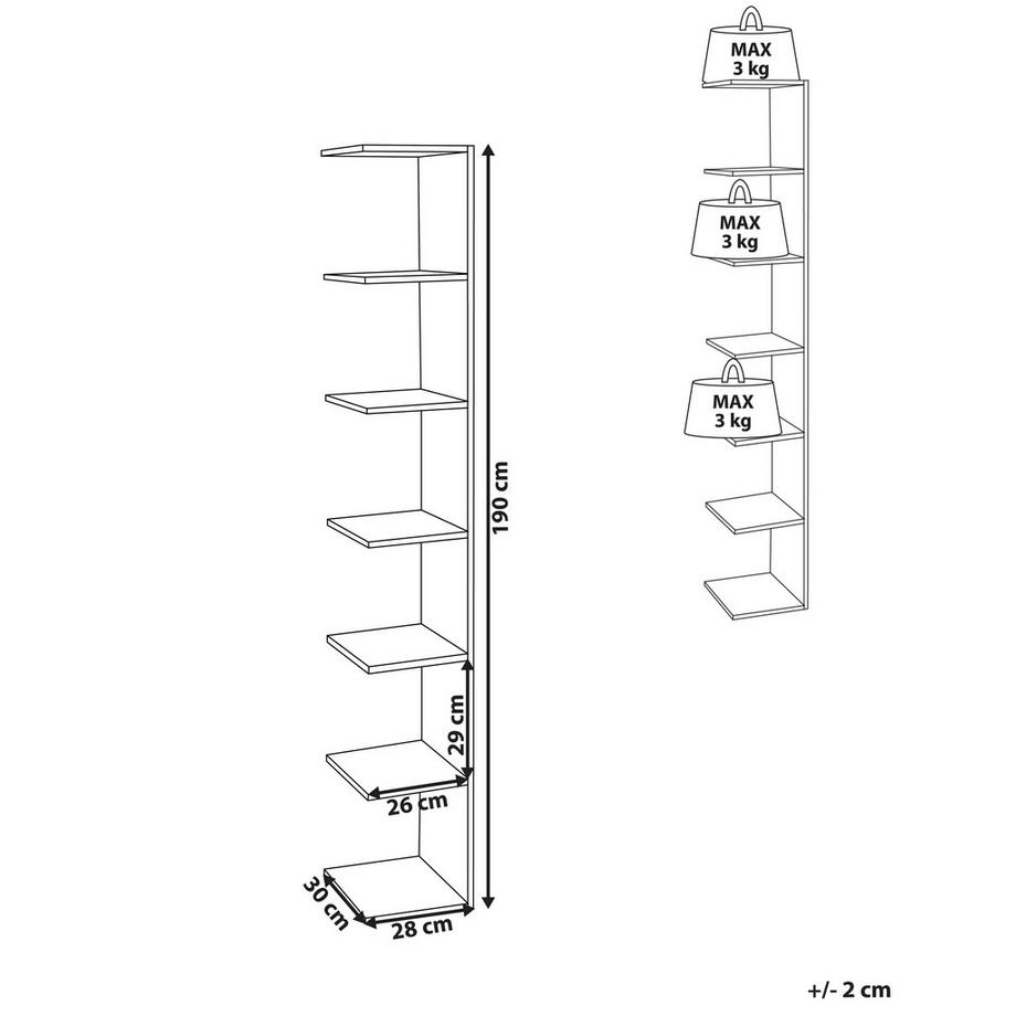 Beliani Wandregal aus Faserplatte Skandinavisch ESTON  