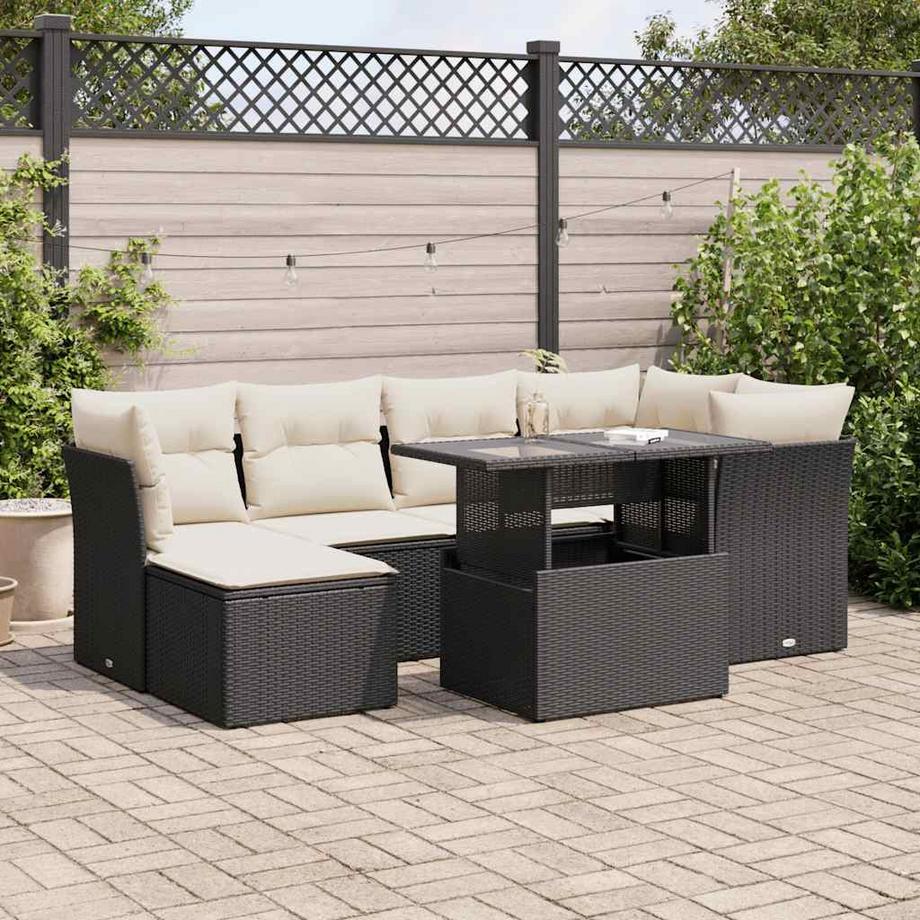 VidaXL Ensemble de canapés de jardin rotin synthétique  