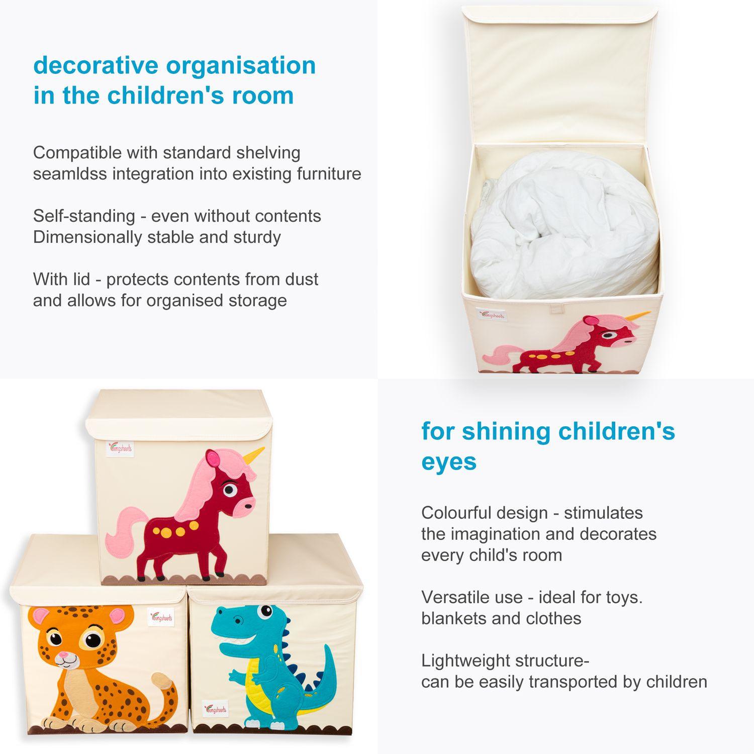 Intirilife Aufbewahrungsbox mit Deckel für Kinder  