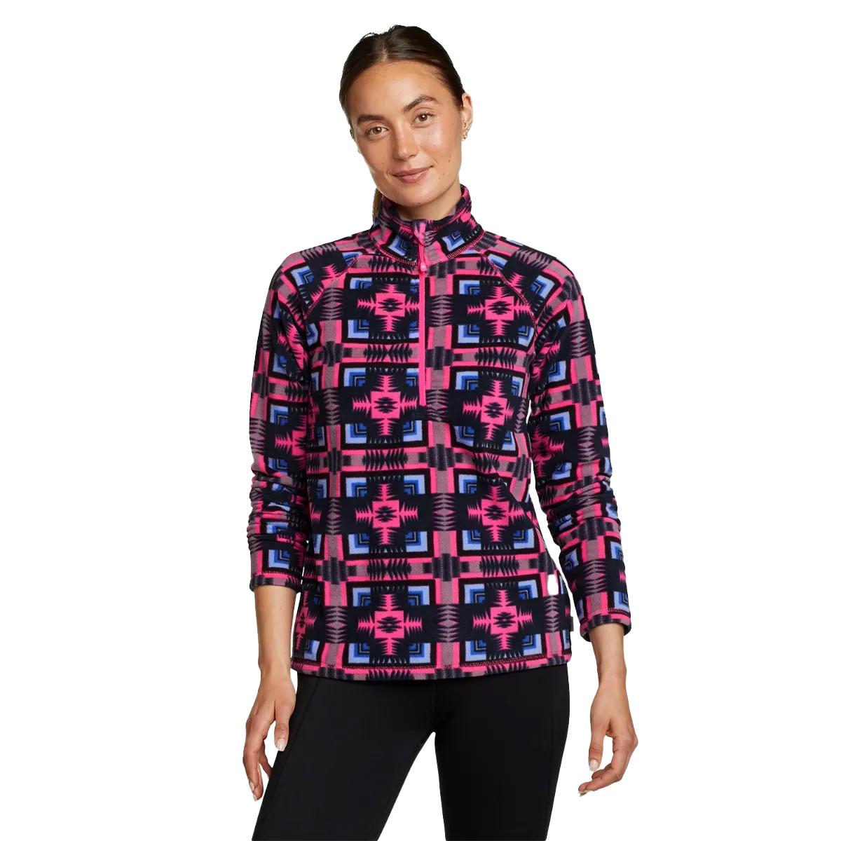 Image of Quest Fleeceoberteil Mit Kurzem Reißverschluss Raglanärmel Unisex Dunkelrosa XL