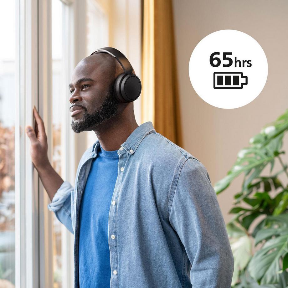 PHILIPS  TAH5209WT Cuffie over-ear wireless, comfort superiore, buon suono e fino a 65 ore di riproduzione. Bianco. 