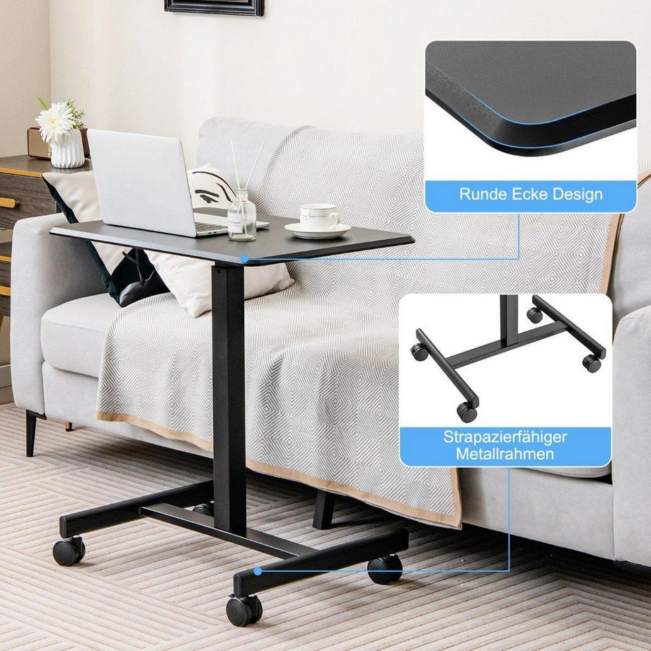 Northix Scrivania regolabile per laptop con ruote  