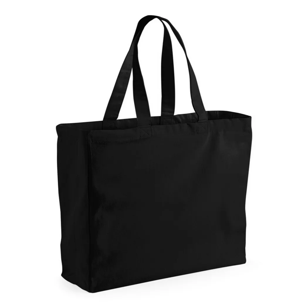 Westford Mill - Canvas Classic Einkaufstasche, 26 Liter (2 StückPackung), One Size, Schwarz