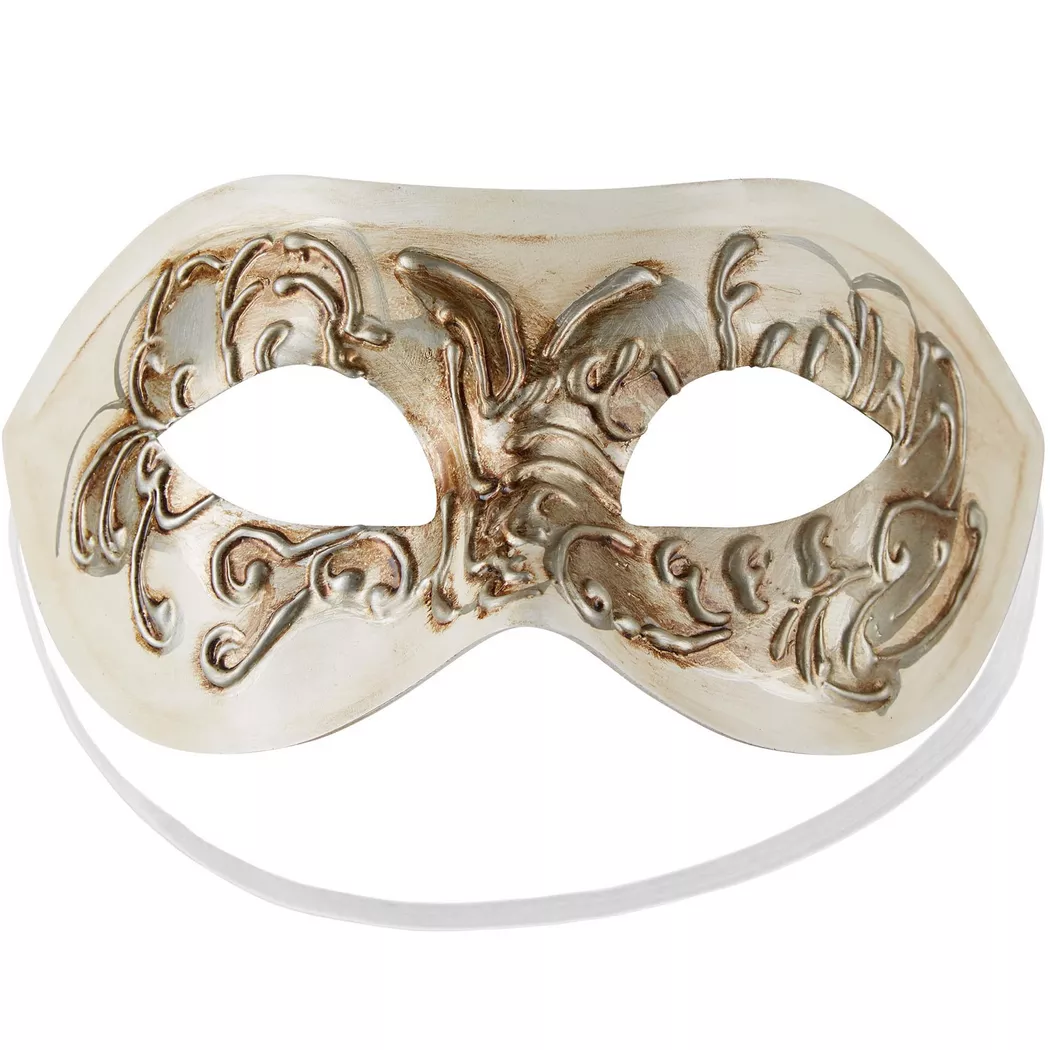 Tectake - Venezianische Maske mit Verzierung, One Size, Beige