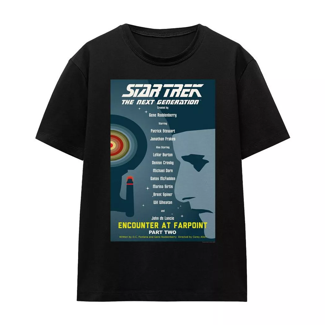 Star Trek - The Next Generation Season 1 Episode 2 TShirt, für Damen, Schwarz, Größe XXL