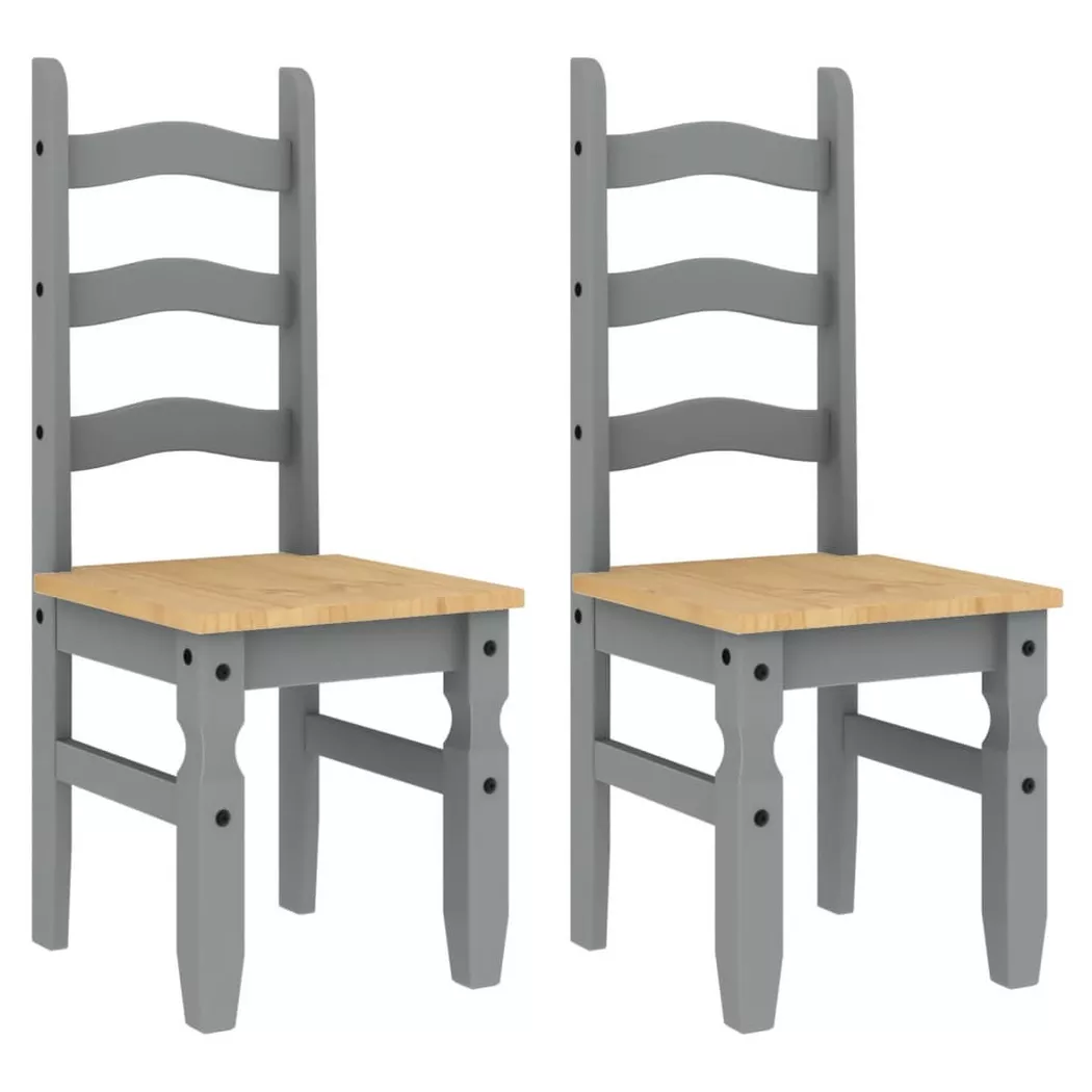 VidaXL - Esszimmerstuhl kiefernholz, One Size, Grau
