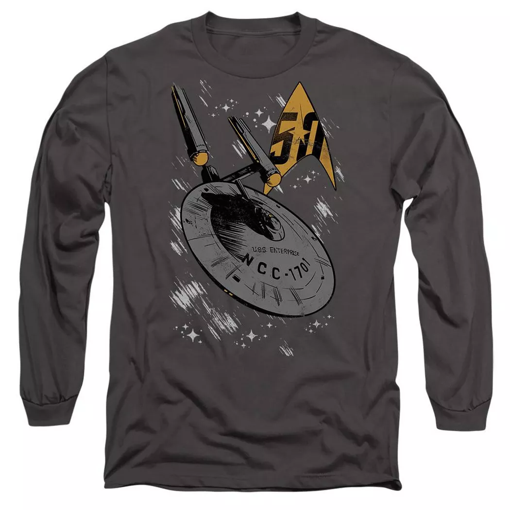 Star Trek - Enterprise Dash T-Shirt, für Damen, Charcoal Black, Größe M