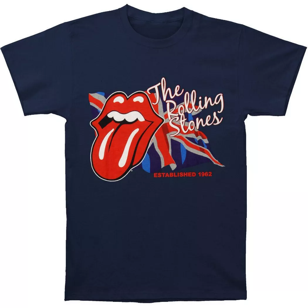 The Rolling Stones - Lick The Flag TShirt, für Damen, Marine, Größe S