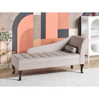 Beliani Chaiselongue aus Samtstoff Retro PESSAC  