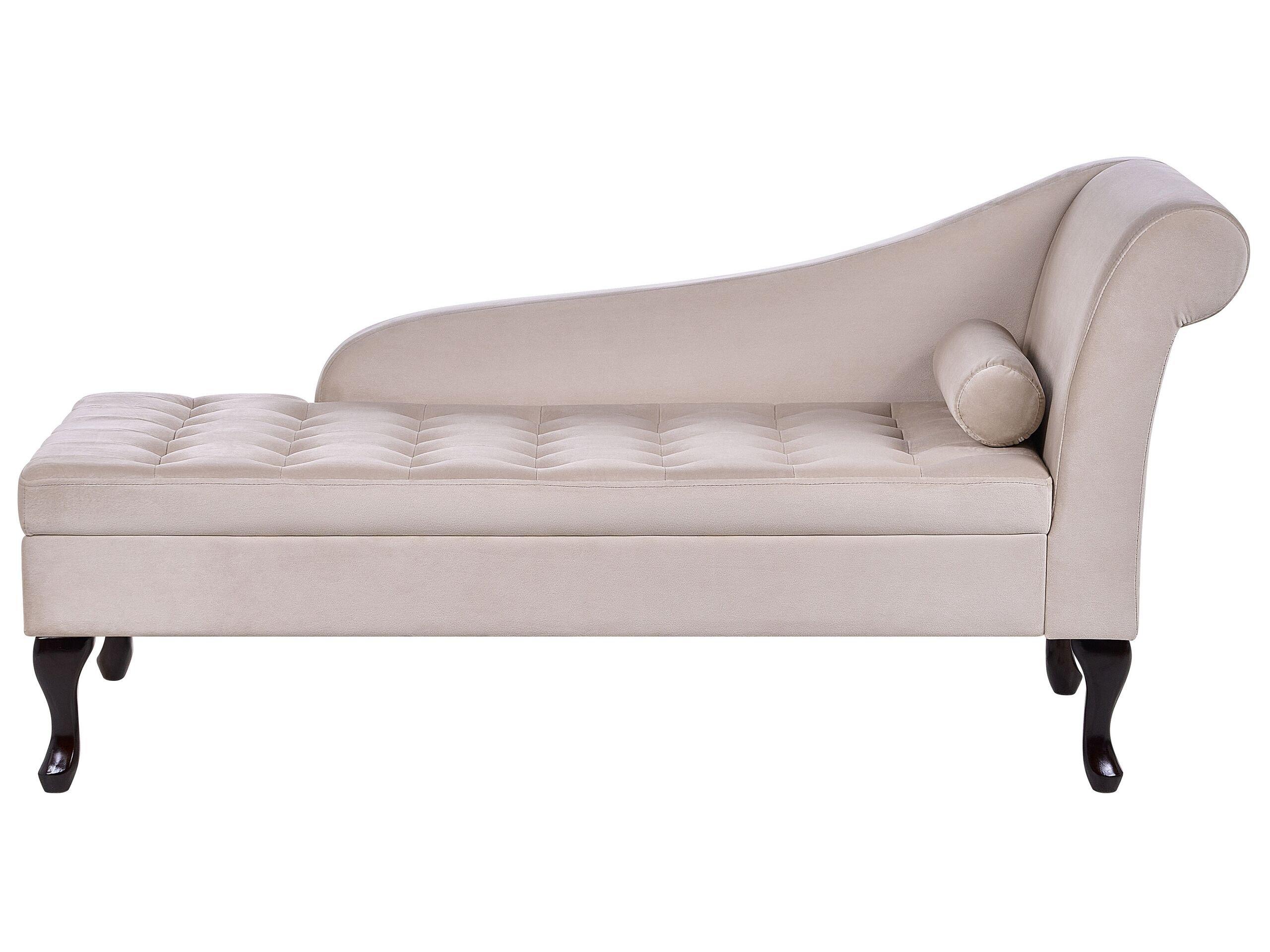 Beliani Chaise longue en Velours Rétro PESSAC  