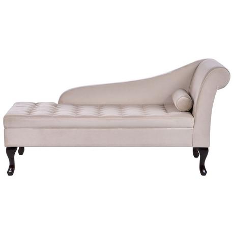 Beliani Chaise longue en Velours Rétro PESSAC  