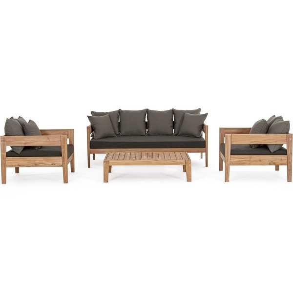 mutoni Gartensofa FSC 3-Sitzer natur  