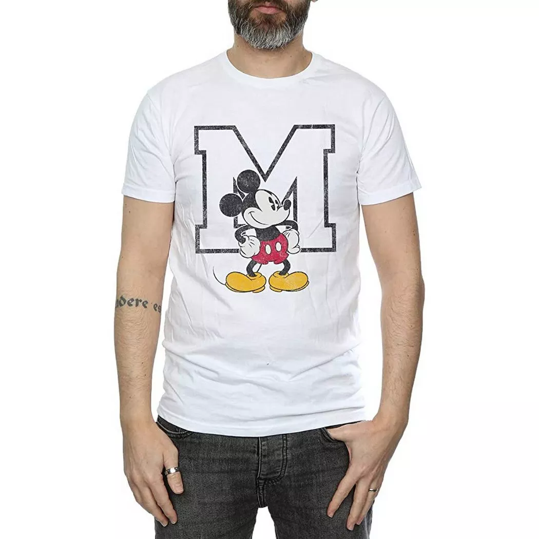 Disney - Classic M TShirt, für Herren, Weiss, Größe M