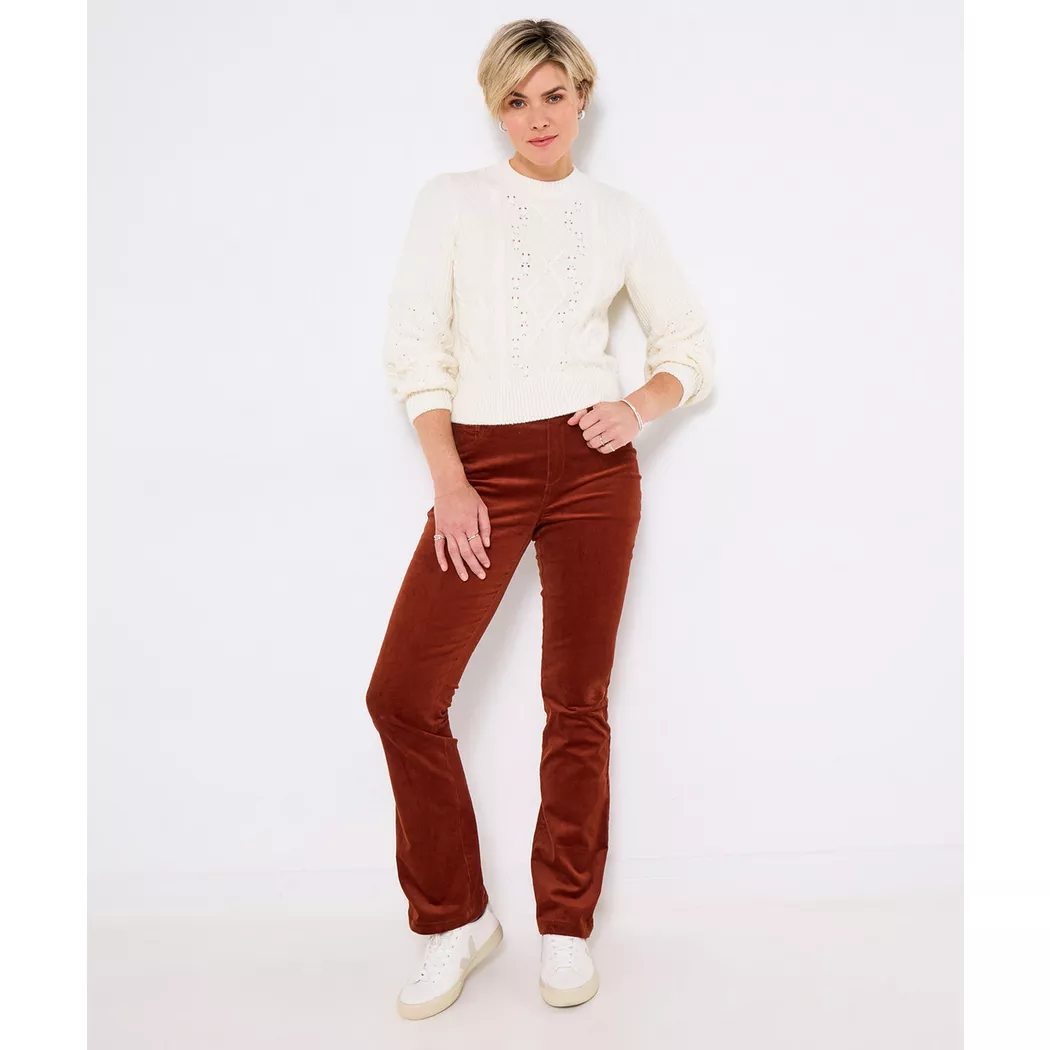 Joe Browns - Stretchige Moleskin-Bootcut-Hose, für Damen, Orange, Größe 42