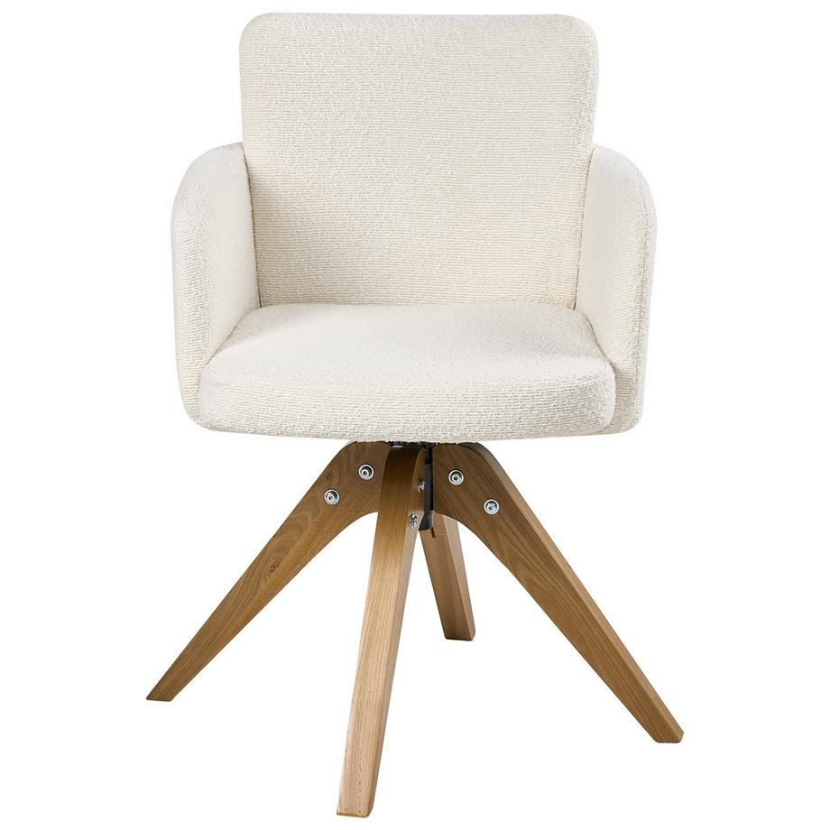 Beliani Lot de 2 chaises de salle à manger en Bouclé Minimaliste EVELYN  