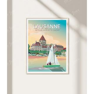 La-Jonx Lausanne, retour au port - Poster  