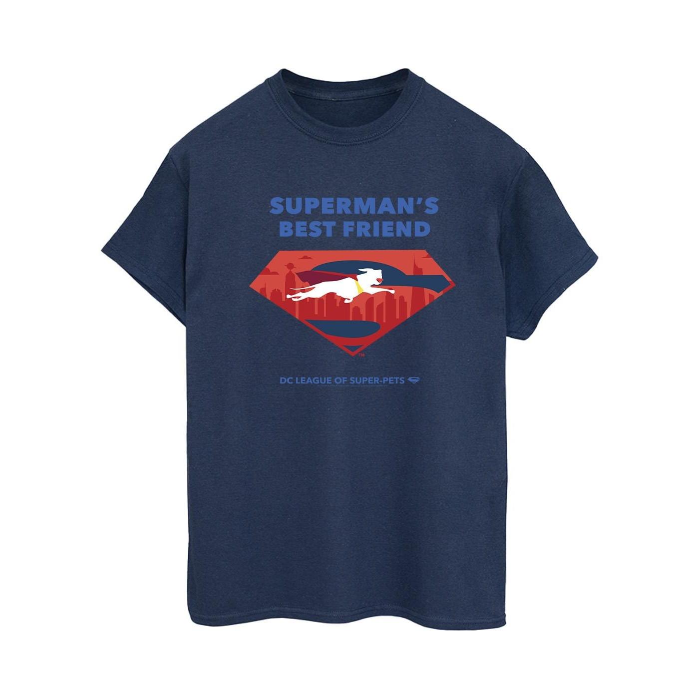 Image of Dc League Of Superpets Superman's Best Friend Tshirt Damen Marine S