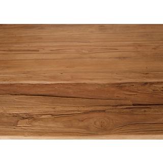 mutoni Tavolo 220x100 cm - teak naturale riciclato - metallo argento antico  