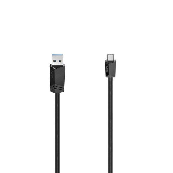 hama  Cavo USB Type C M / USB A M, USB 3.2 gen.1, 0,75 metri, nero 