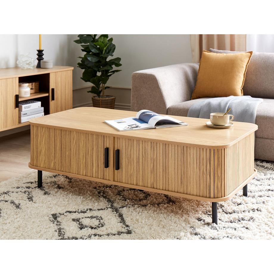 Beliani Couchtisch aus MDF-Platte Retro BRADLEY  
