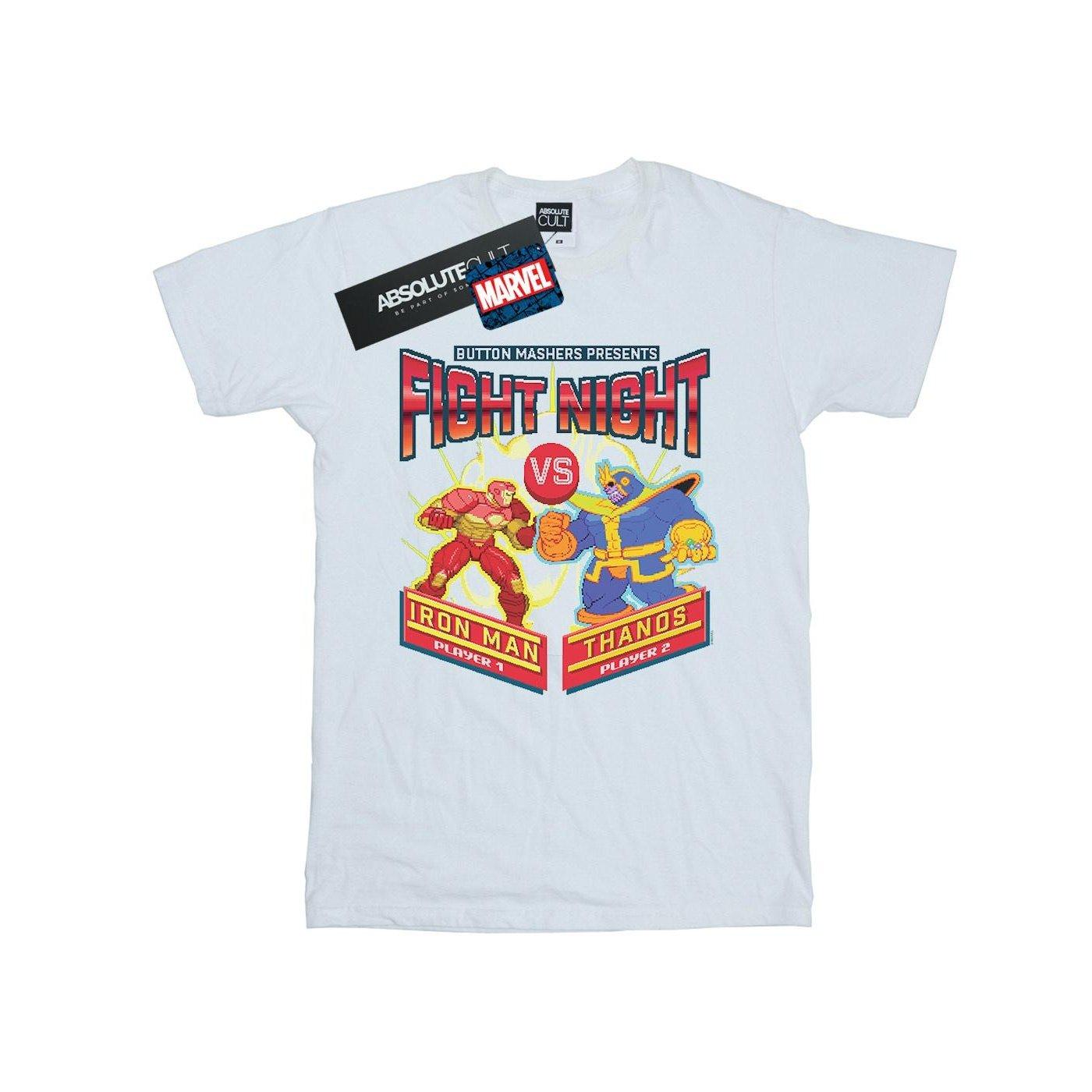 Image of Fight Night Iron Man Vs Thanos Tshirt Damen Weiss L