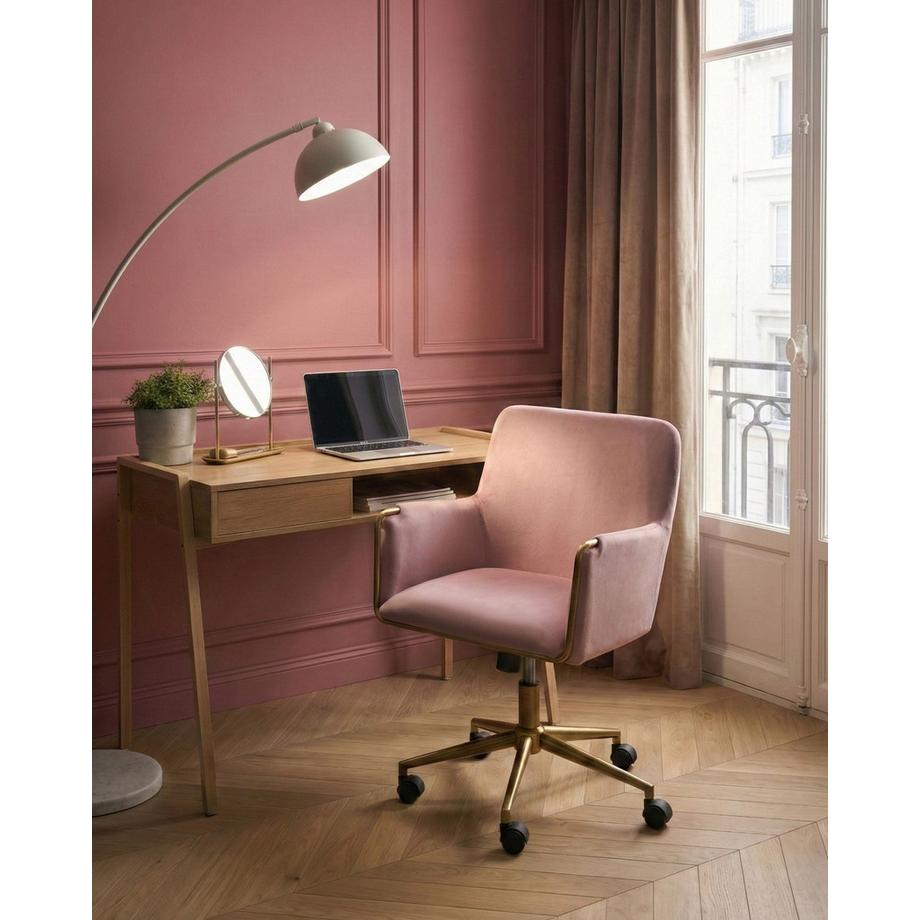 Beliani Chaise de bureau en Velours Glamour ALTONA  