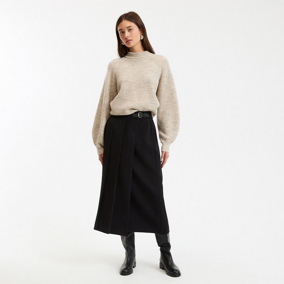 La Redoute Collections Oversized Grobstrick Rundhals Pullover  