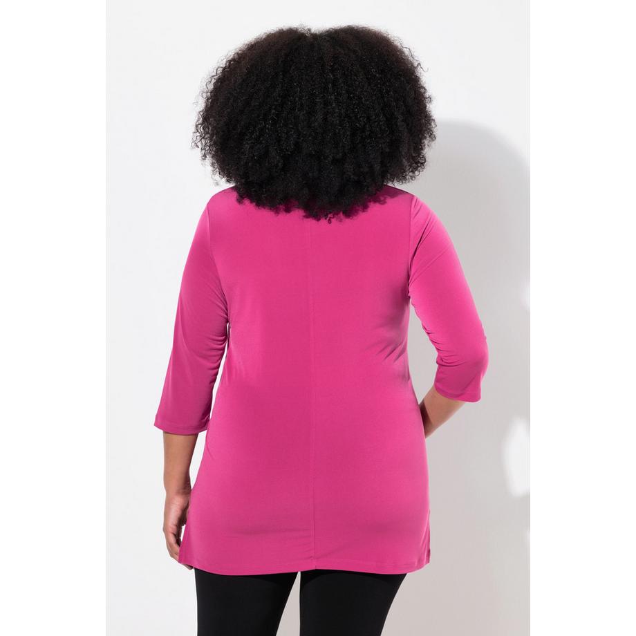 Ulla Popken Longshirt Polka Dot Rundhals 3/4-Arm  