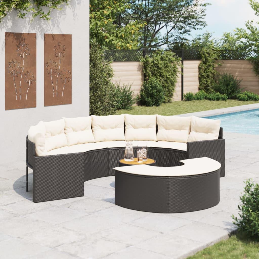 VidaXL set divano da giardino Polirattan  