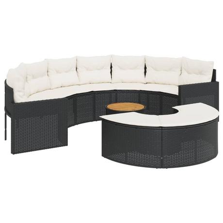 VidaXL set divano da giardino Polirattan  