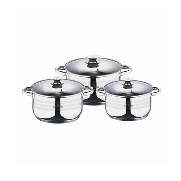 Set de 6 casseroles en acier inoxydable Gourmet Line