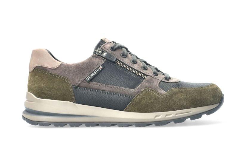 Image of Bradley - Leder Sneaker Herren Grün 47.5