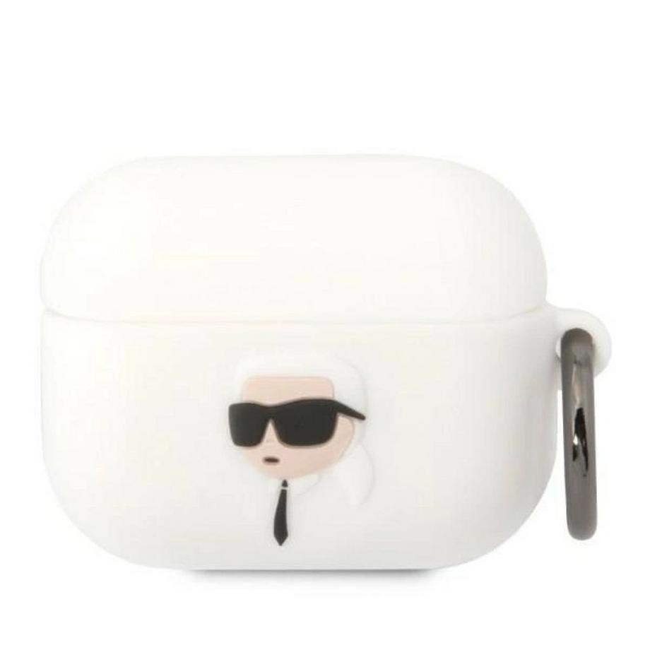 Karl Lagerfeld AirPods Pro Silikonschale Karl's Head 3D - Weiß