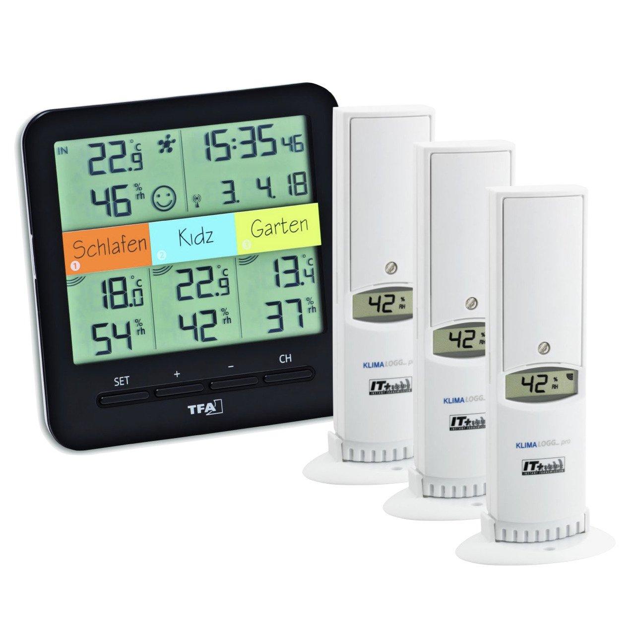 TFA Dostmann TFA-Dostmann 30.3060.01.IT Temperatur- & Feuchtigkeitssensor Drinnen/Draußen Freistehend Kabellos  