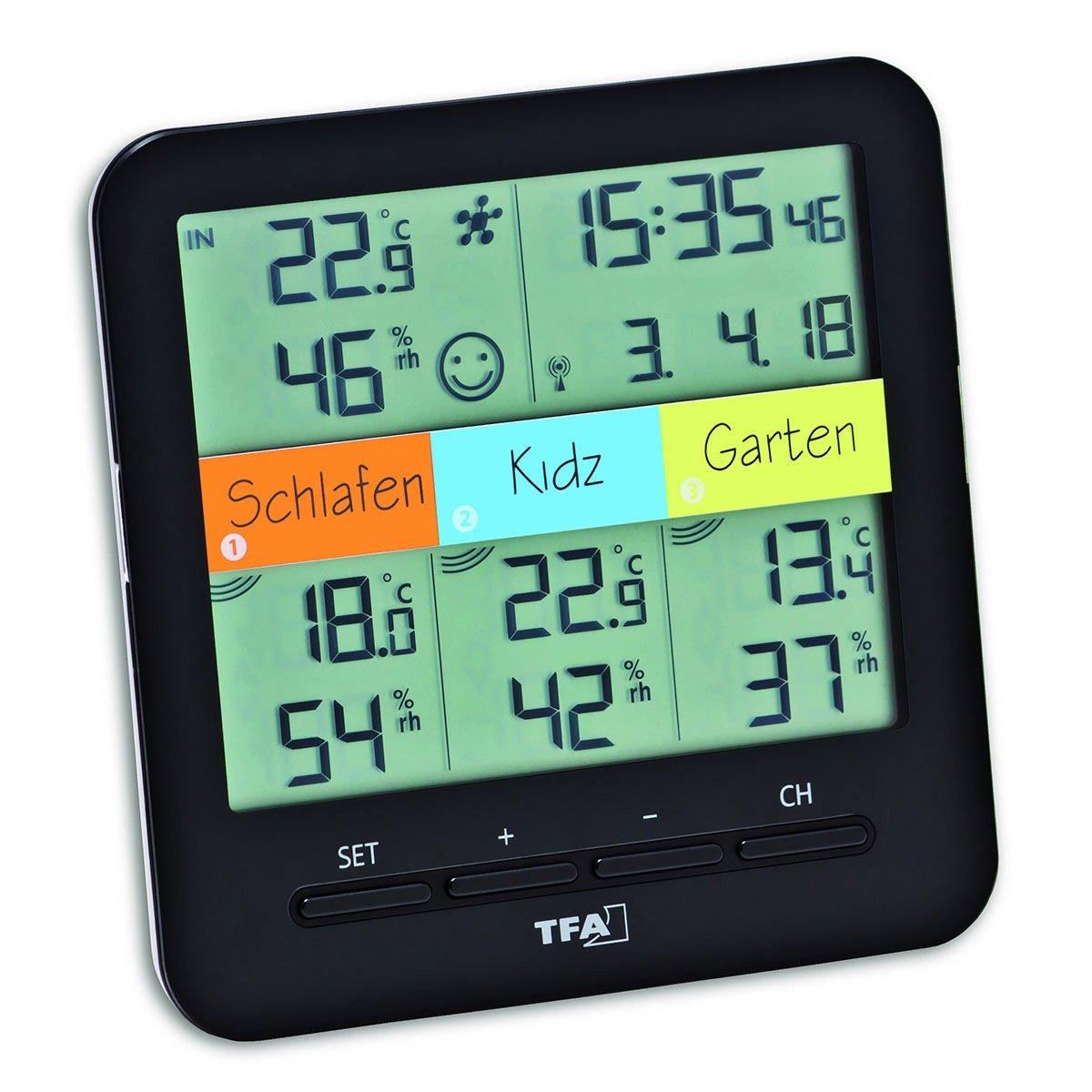 TFA Dostmann TFA-Dostmann 30.3060.01.IT Temperatur- & Feuchtigkeitssensor Drinnen/Draußen Freistehend Kabellos  