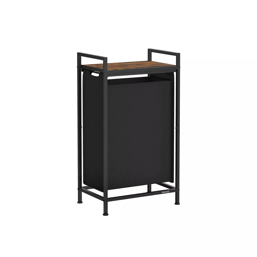 VASAGLE Wäschekorb "mit Ablage 3 x 38 l, Schwarz"