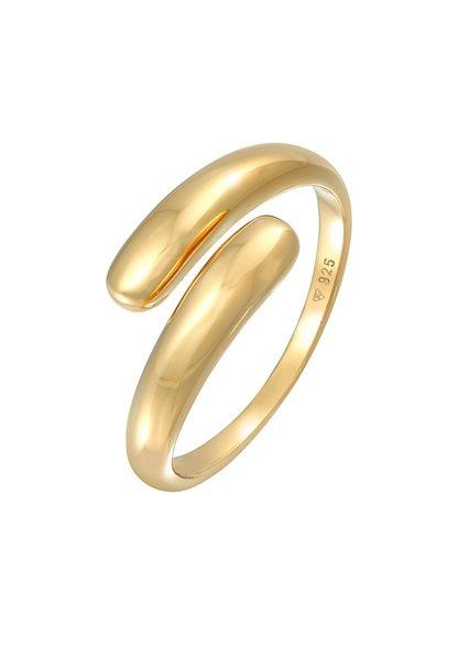 Image of Ring Wickelring Zart Basic Damen Gold 54mm